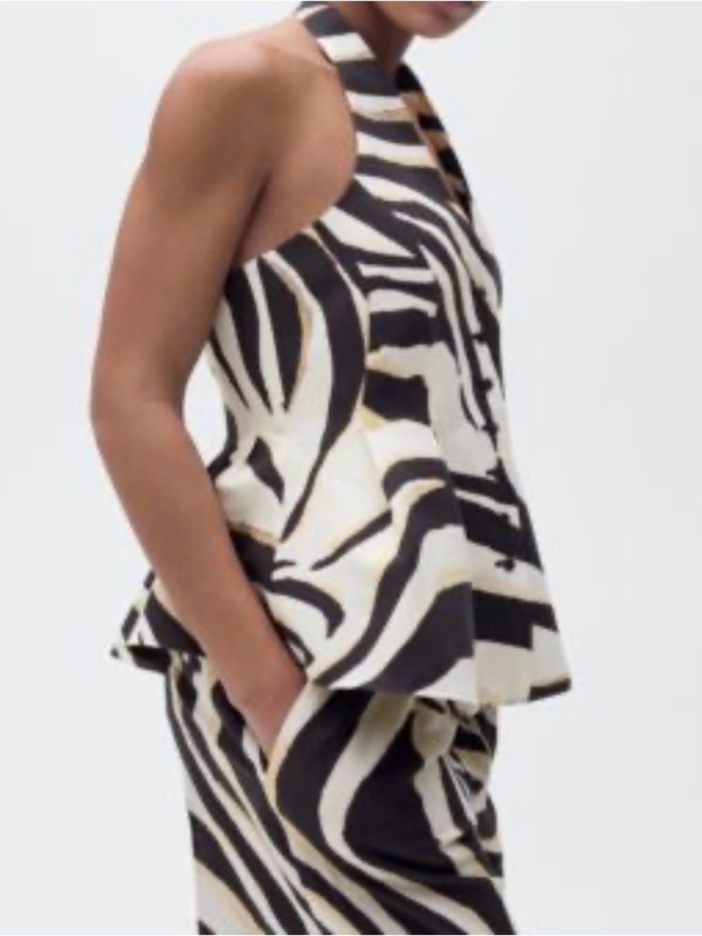 Vici Black and White Zebra Print Jumpsuit